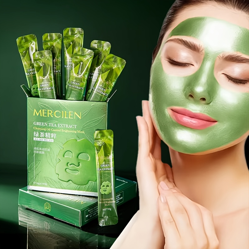 Bentonite Clay Mask - 10 Stück Mercilen Green Tea Peeling