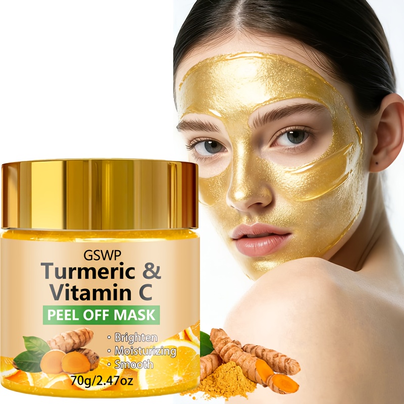 Bentonite Clay Mask - GSWP Kurkuma-Vitamin-C-Peel-Off-Maske spendet intensiv Feuchtigkeit und