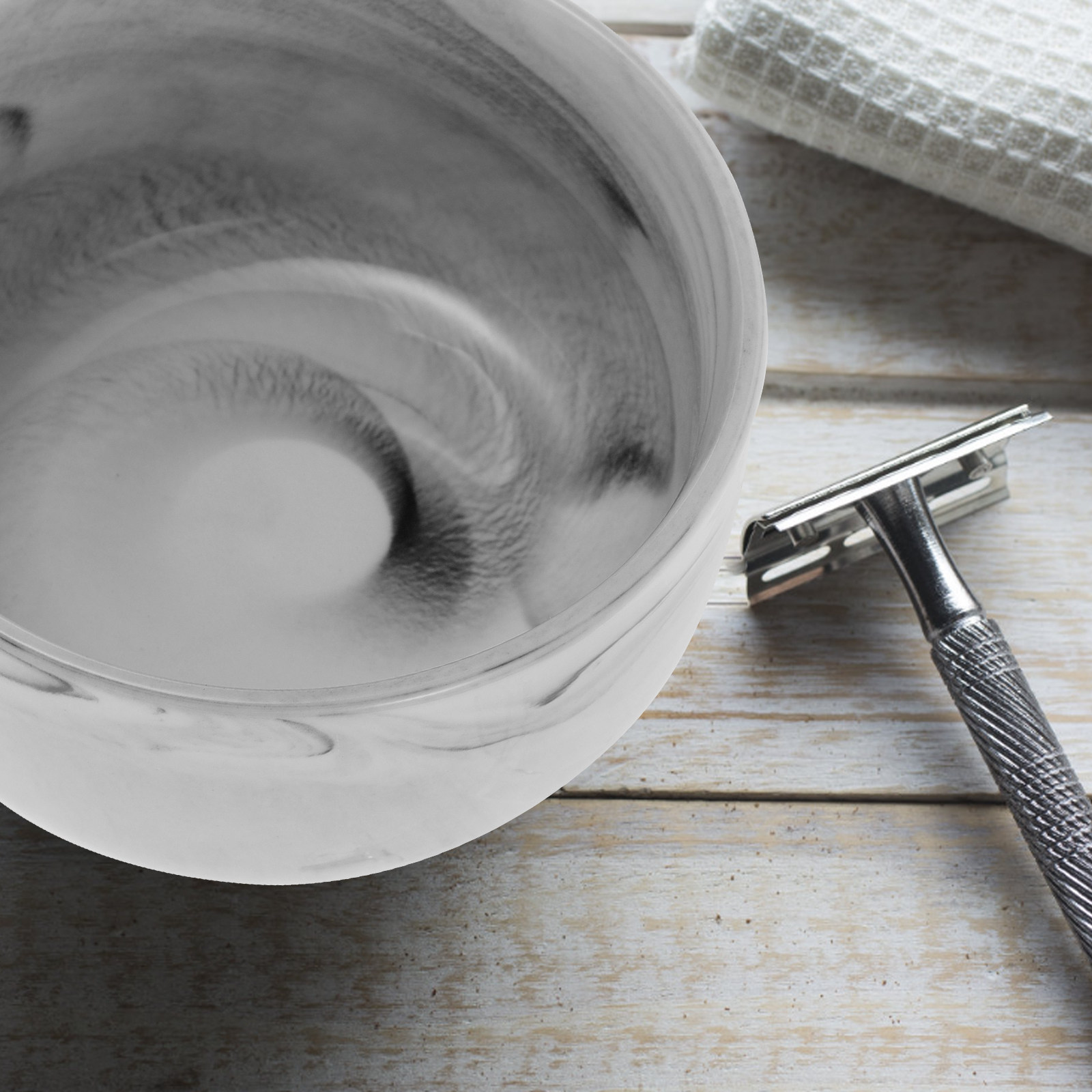 Skincare Routine - Marmormuster Herren-Rasierschale Große Kapazität Porzellan-Rasierschaum-Schale Tiefer