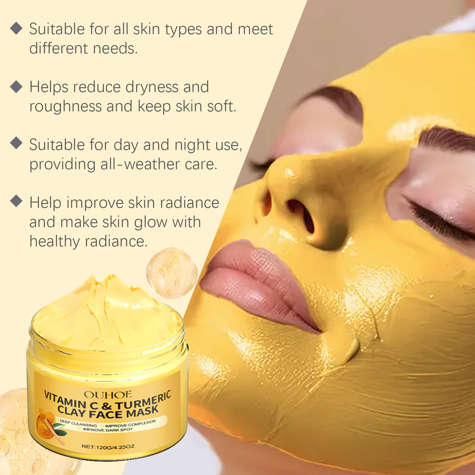 Kurkuma Vitamin C Gesichtsmask – Bentonite Clay Mask Bewertung und Preis